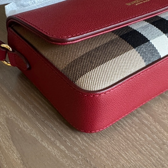 Burberry Red and Tan Crossbody Bag - Picture 9 of 11